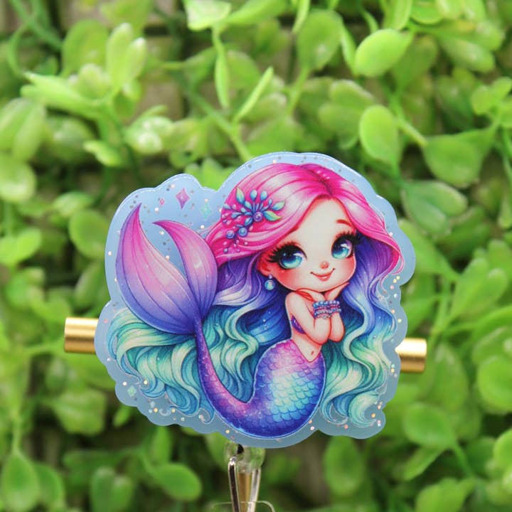 Porte-badge/porte-identifiant enrouleur Sirène Magnifique pour la vente par Hylidae Boutique