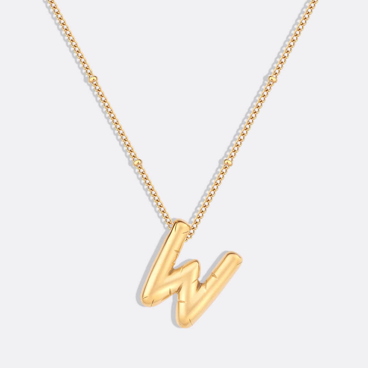 Mint & Lily - Wholesale Pendant/Charm Necklace - Balloon Initial Necklace with Satellite Chain22