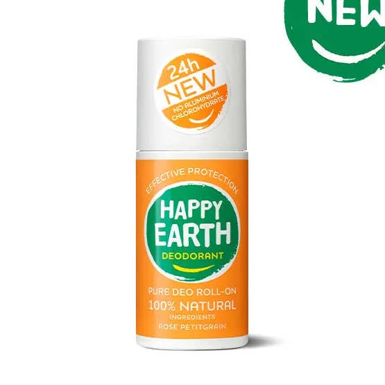 Natuurlijke Deodorant Roller Rose Petitgrain for wholesale by Happy Earth