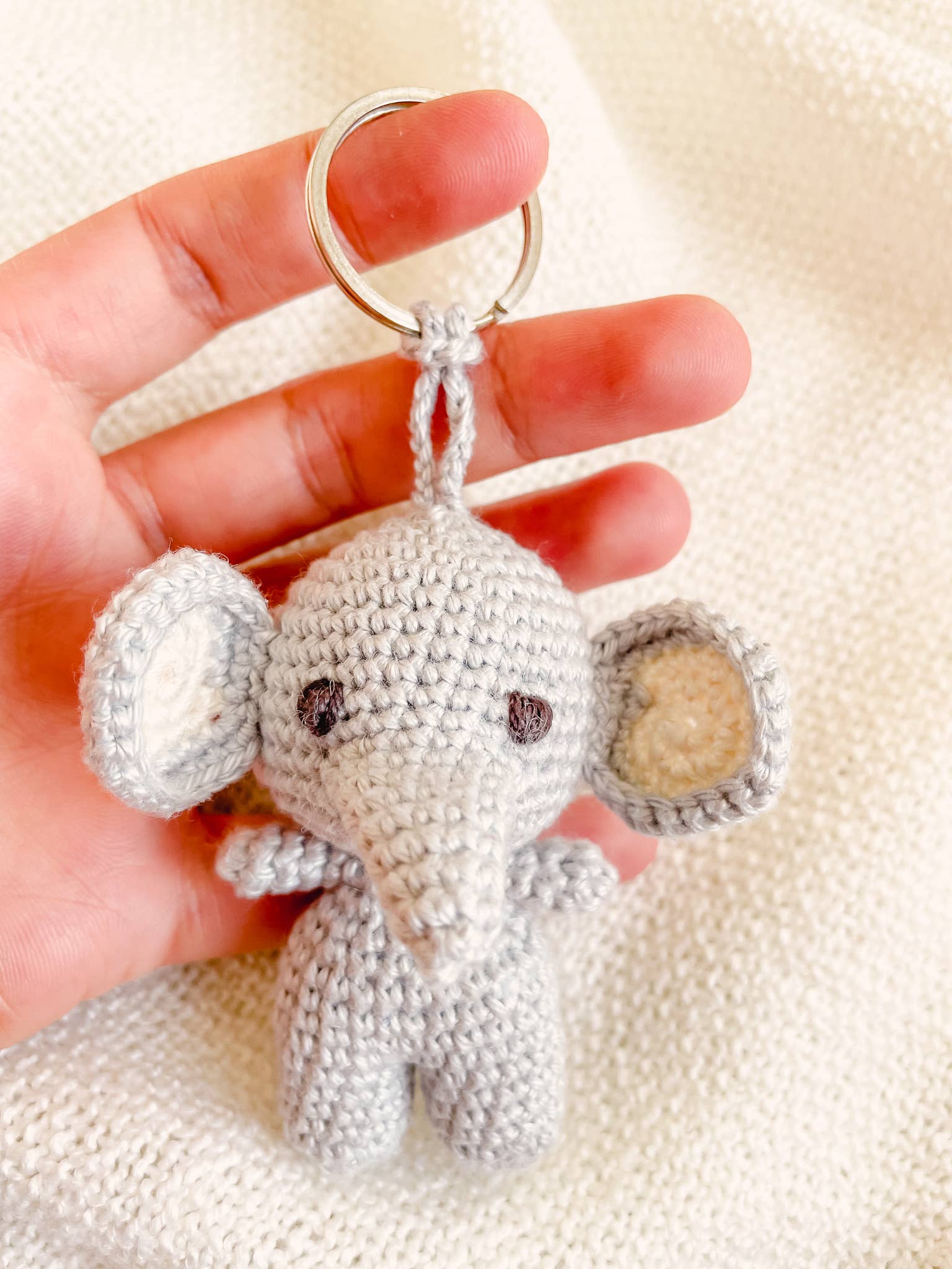 miniwhale studio – wholesale Keychain – Child – Hand-Made Crochet Elephant Keychain / UKCA-CE Certified2