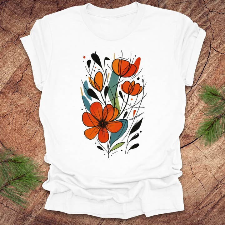 Camiseta Flor Geométrica por atacado de Wandering Owl Adventure Co.