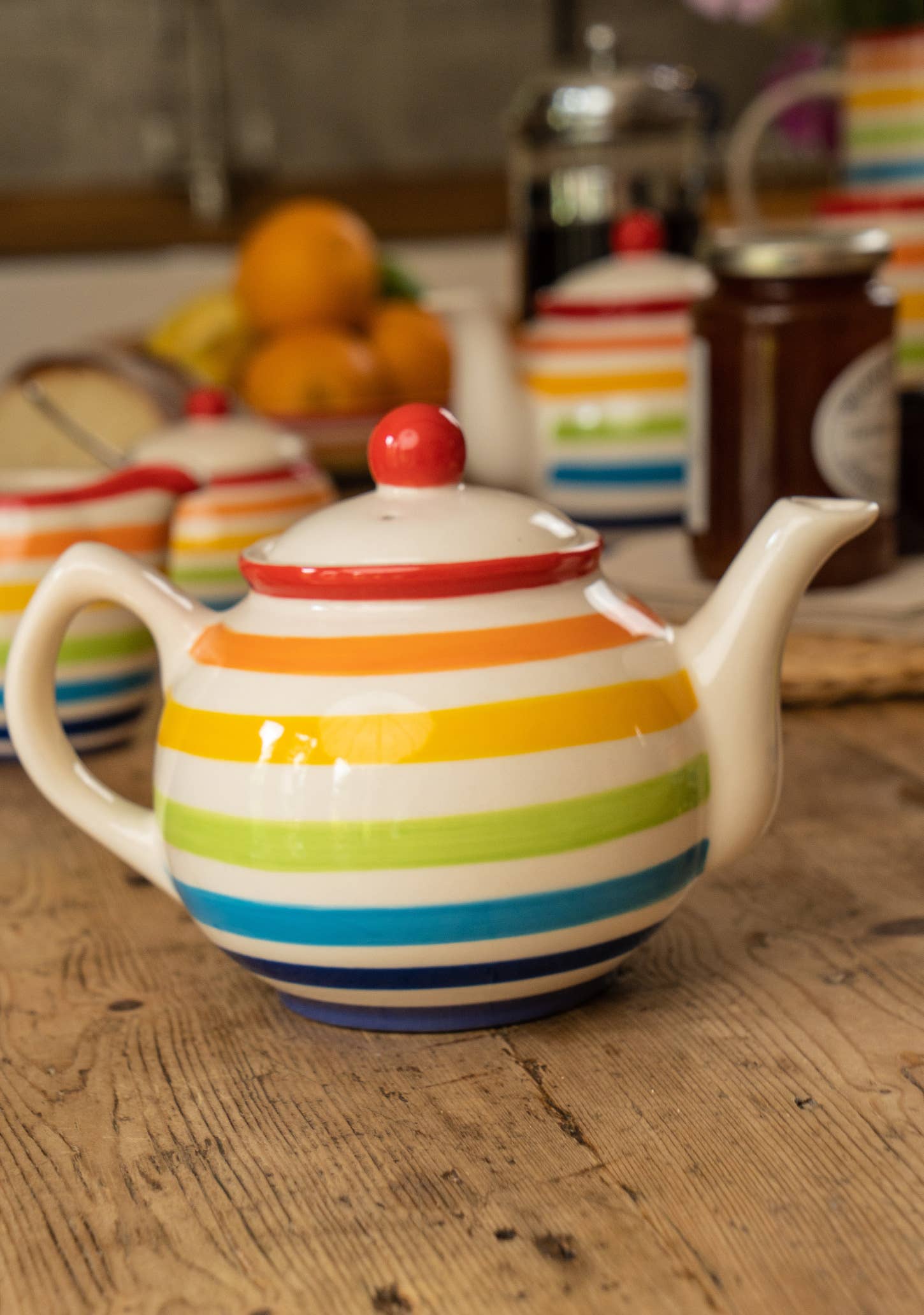 Namaste - Wholesale Tea Pot - Hand Painted New Rainbow Large Teapot3