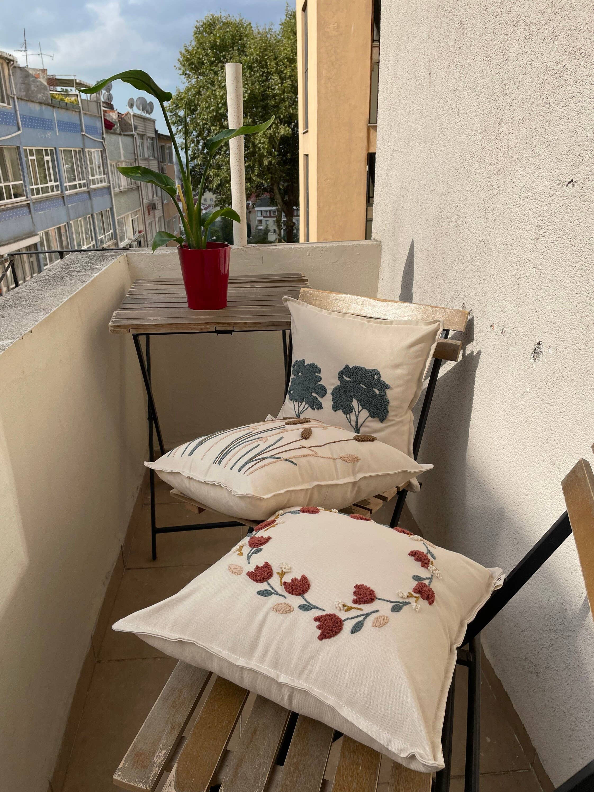 Punch Simple - Vente Housse de coussin - Housse de coussin en forme de roseaux brodés à l'aiguille perforée8