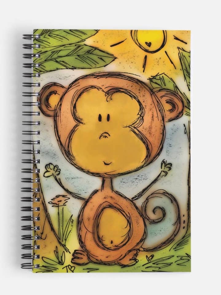 Singe, jungle, carnet, journal, île pour la vente par I Doodle Do You