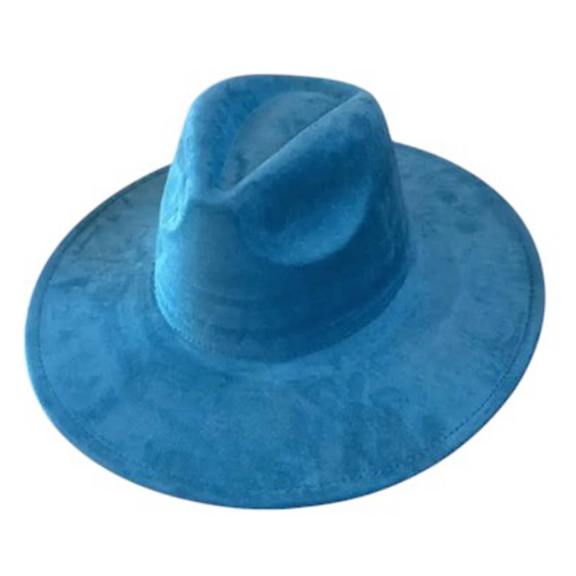 Portia Hat - Venta al por mayor Sombrero fedora - Unisex - Sombrero Panamá clásico de ante vegano con ala ancha2
