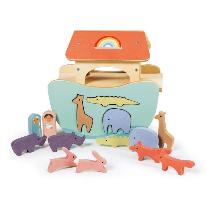ThreadBear Design UK/EU – wholesale Wood toy – Child – Tender Leaf Toys' Little Noah's Ark Wood Toy for Kids