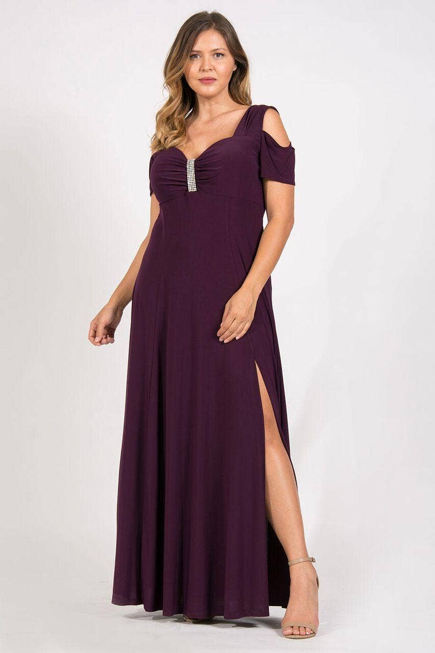 Kos Couture - Wholesale Gown - Women's - R&M Richards 1367W Long Plus Size Formal Evening Dress1