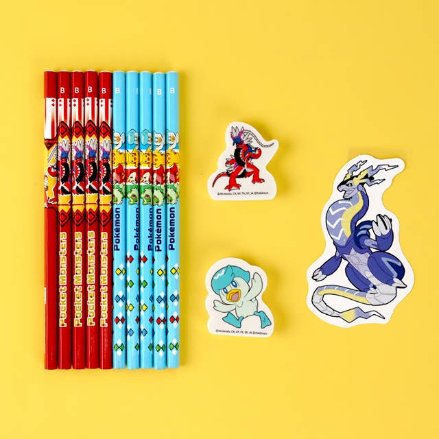 BCZShop - Wholesale Pencil - POKEMON PENCIL & SHAPED ERASER SET2