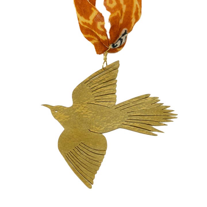 WF Decoração de Trepadeira Castanha em Latão Martelado por atacado de Just Trade UK