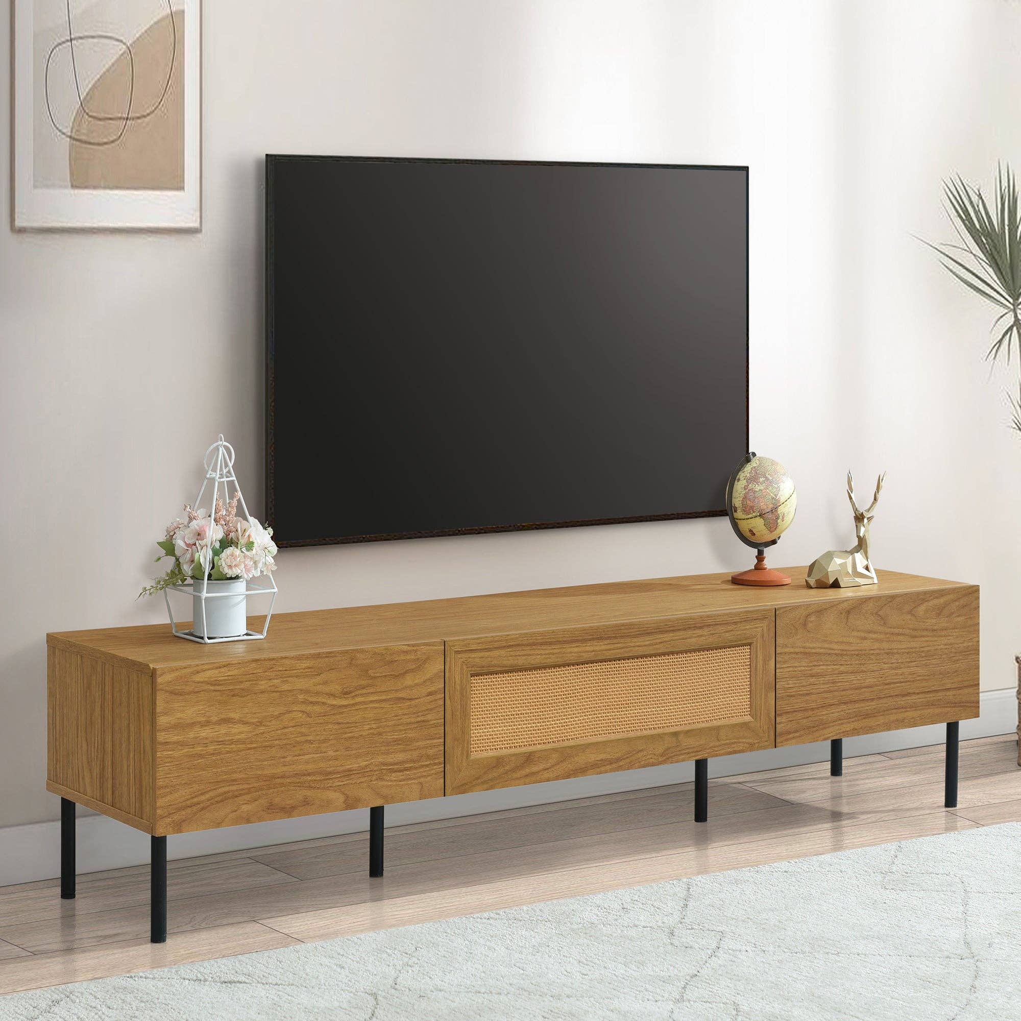 39F Inc. - Wholesale Cabinet - TV Stand for TVs up to 80'' , Modern Farmhouse Media Console2