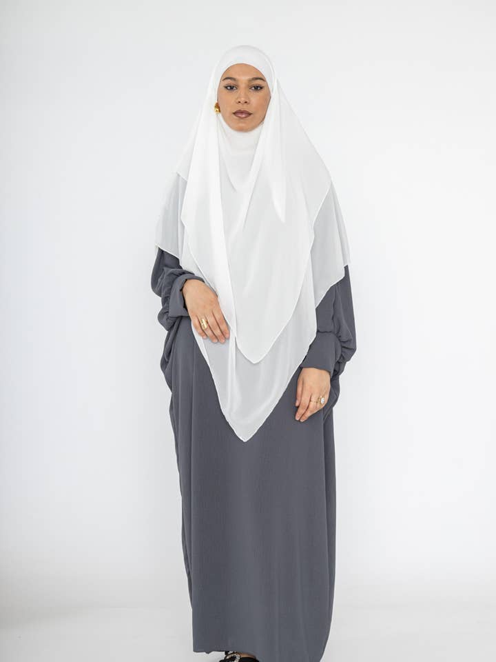 Khimar med tre lager chiffong för kvinnor, cirka 136 cm, stl 36-50 för wholesale av IDEAL OUTFIT