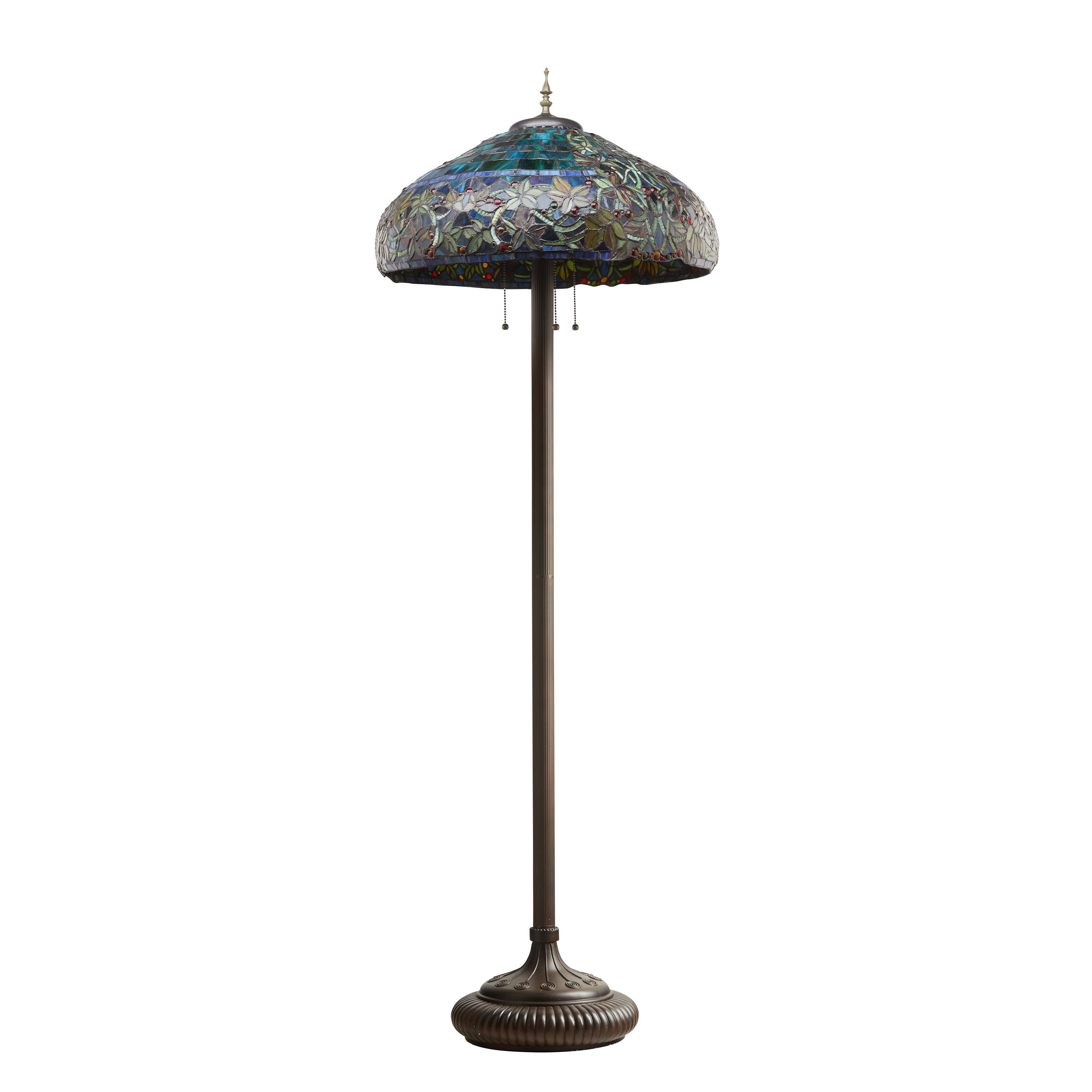 River of Goods - Wholesale Floor Lamp - 65"H Hampstead Green Tiffany Style Stained Glass Floor Lamp8