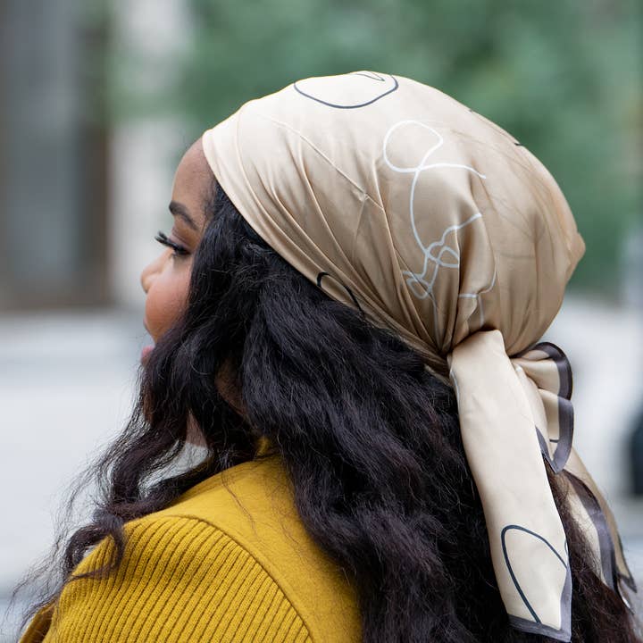 Nadora Iman - Wholesale Scarf - Women's - Silk Scarf in Golden Bell
