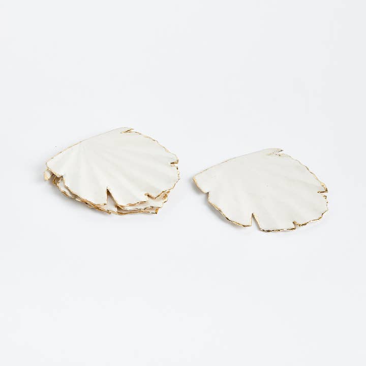 White Gold Palm Coasters for wholesale on Faire1