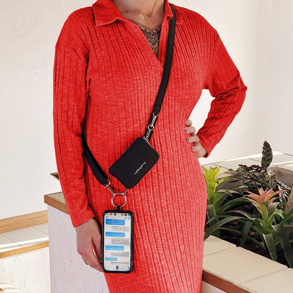 Save The Girls - Wholesale Phonecase Strap - Clip & Go Strap w/Pouch Brushed Vegan Leather1