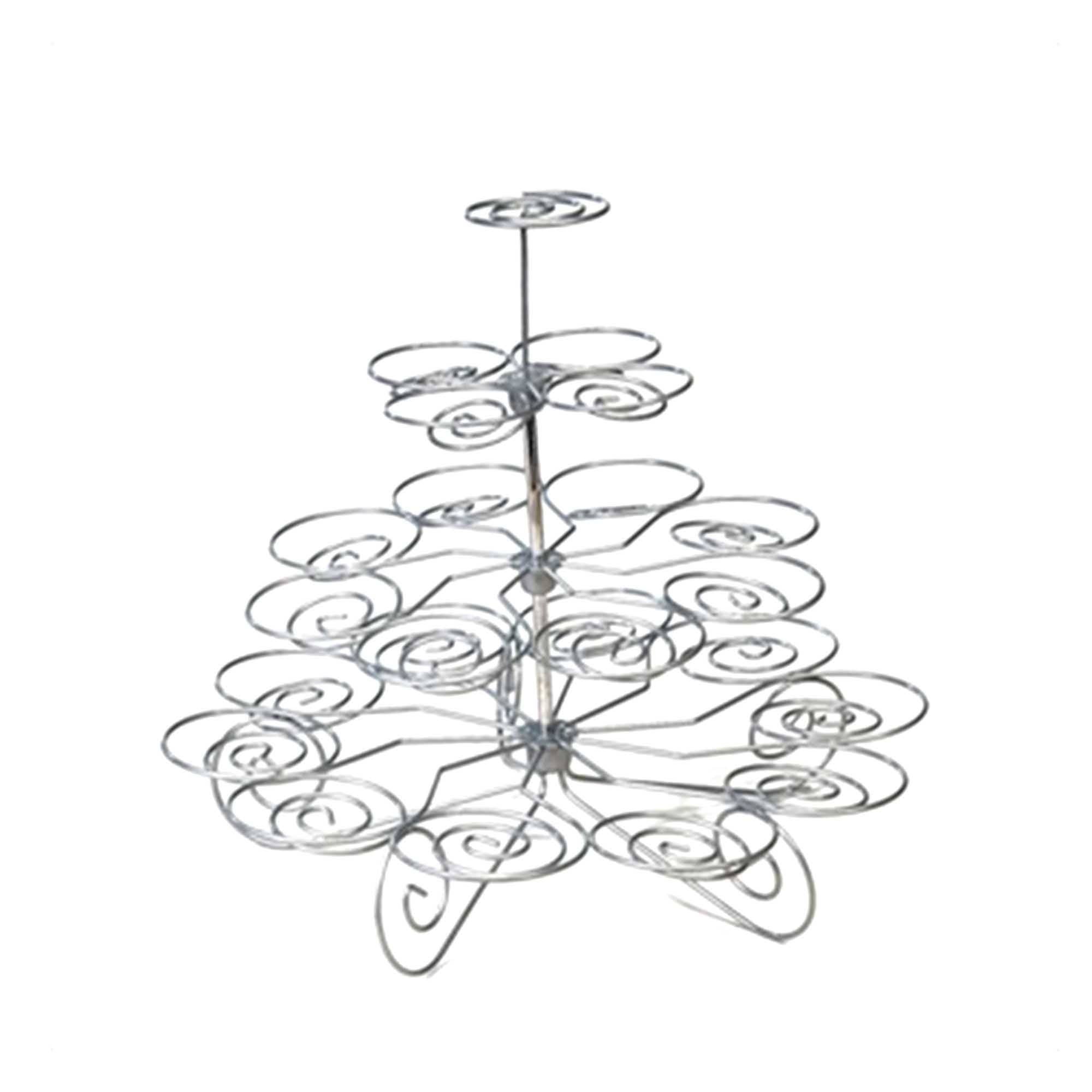 Portofino International Trading, USA - Wholesale Cake Stand - Wire Cupcake Stand - 4 Tier