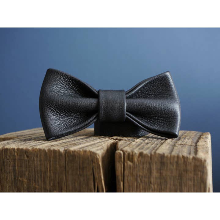 Kingsley Leather - Wholesale Bow Tie - Men's - Leather Bow Tie - Black5