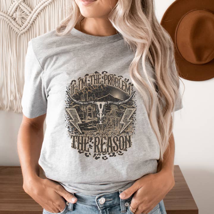 Trendznmore - Wholesale T-Shirt (Graphic) - Women's - If I'm the Problem Country Western Graphic T-Shirt