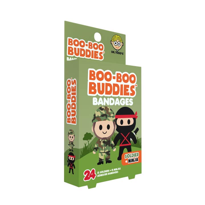 Boo Boo Buddies - Wholesale Bandaids/Bandages - Kids Bandages – Soldier + Ninja (24 Count, Latex-Free)5