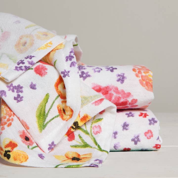 Now Designs by Danica - Wholesale Tea Towel - Cottage Floral Bakers Floursack Dishtowels Set of 31