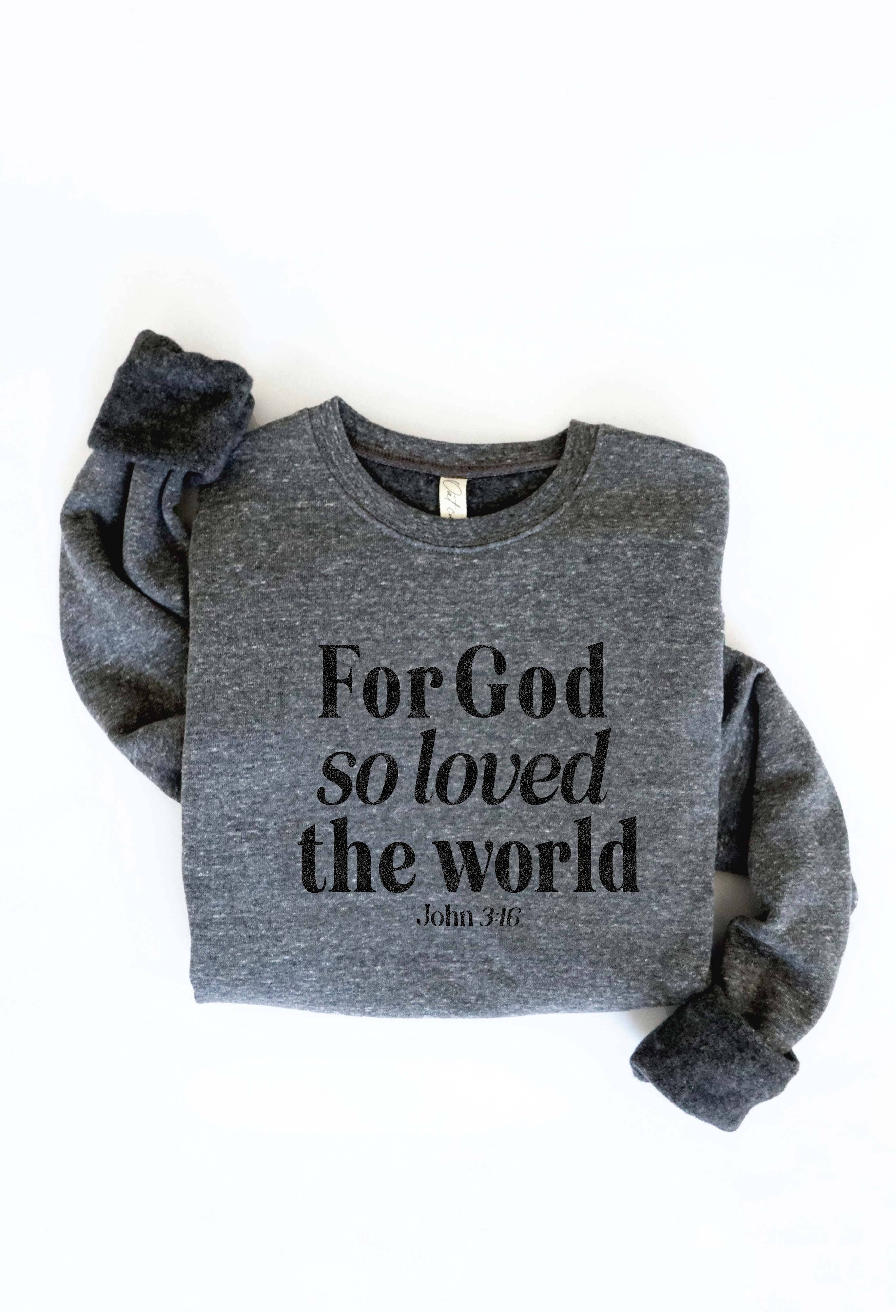 OAT COLLECTIVE - Wholesale Graphic Sweatshirt - Women's - FOR GOD SO LOVED THE WORLD Graphic Sweatshirt10