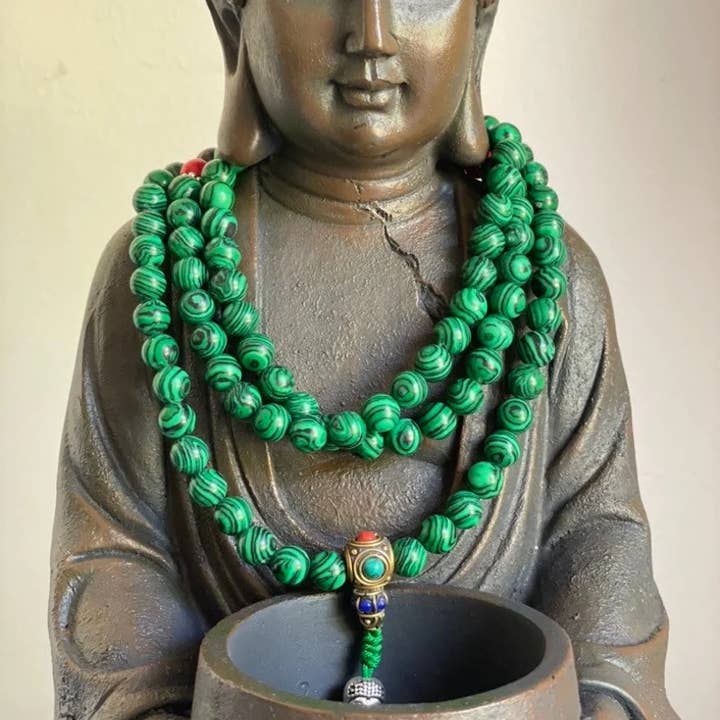 Numri Design - Wholesale Beaded bracelet - Malachite Green Chanting Bracelet0