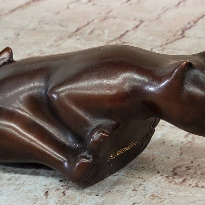 Bronzhaus - Vendita all'ingrosso Scultura - Statuetta in bronzo con gatto e gattino seduto sul bordo, da collezione, 7,6 x 15,2 cm8