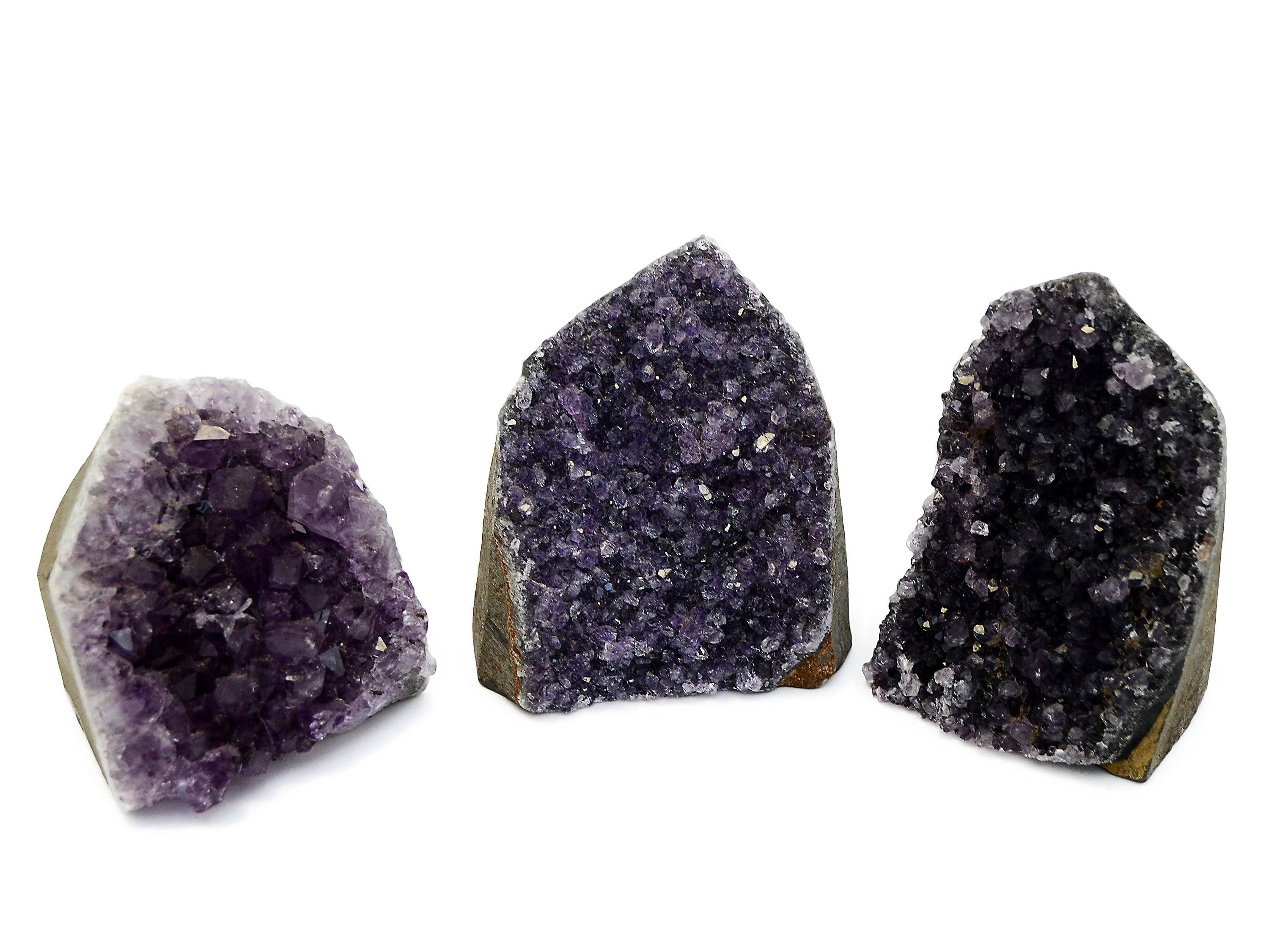 Kaia & Crystals – Großhandel Spiritueller Stein/Kristall – Druzy Amethyst geschnittene Basis (Uruguay) A++ Qualität - Los 1 kg (2-3 Stück)4