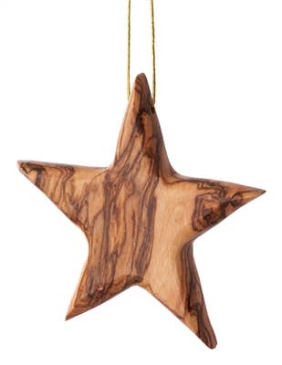 Earthwood - Wholesale Ornament - Thick Star Ornament - 3.25"0