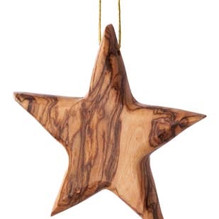 Earthwood - Wholesale Ornament - Thick Star Ornament - 3.25"