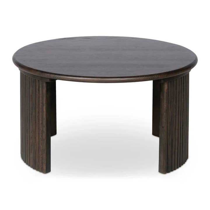 LOOMLAN - Wholesale Coffee Table - Penny Solid Oak Top Round Coffee Table6