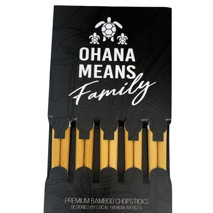 The Sunset Shop - Vente Baguettes - Baguettes réutilisables Ohana "Design Tribal Hawaïen" (5 paires)4