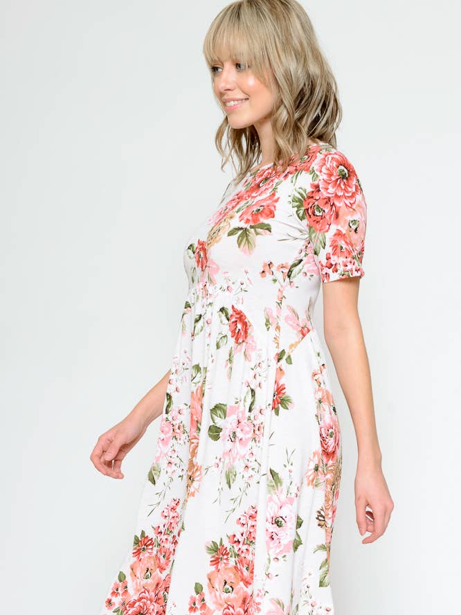 PLUS FLORAL DRESS for wholesale by Chris & Carol Apparel