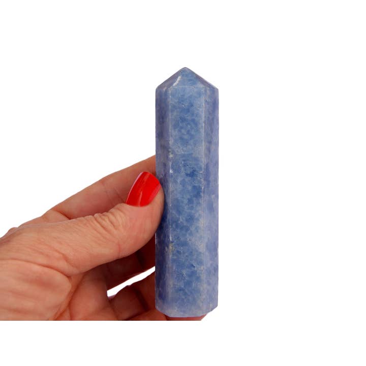 Blue Calcite Tower Crystal (90mm) - Lot of 5 Pcs for wholesale by Kaia & Crystals