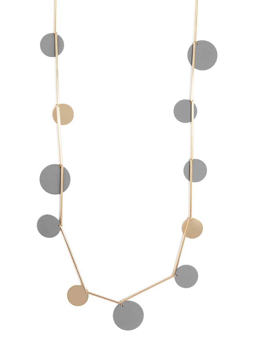 ZENZII Jewelry - Wholesale Bib Necklace - Flat Circle Long Necklace17