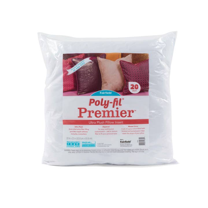 Poly-fil - Wholesale Pillow Insert - Poly-Fil® Premier™ Pillow Insert 20" Square, 5 pack