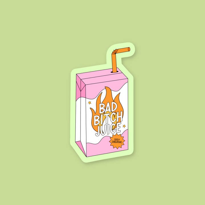 Sage and Virgo - Wholesale Phone & Laptop Stickers - Bad Bitch Juice Box Sticker