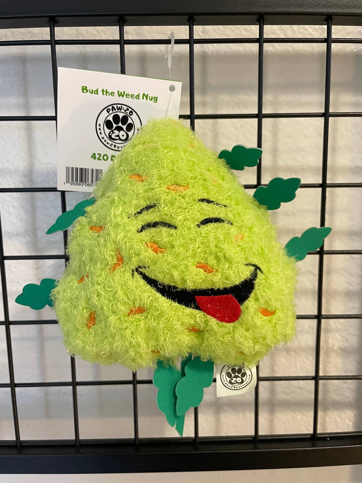 PAW:20 - Wholesale Pet Plush Toy - Dog - Bud the Weed Nug, Parody Plush Squeaker Dog Toy 6