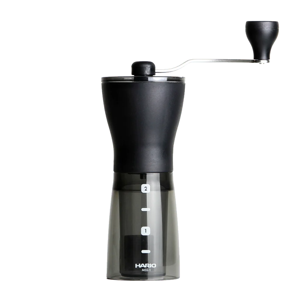 Meebz Coffee Roasters - Wholesale Coffee Grinder - Hario Mini Coffee Hand Grinder, Mill Plus - Transparent Black3