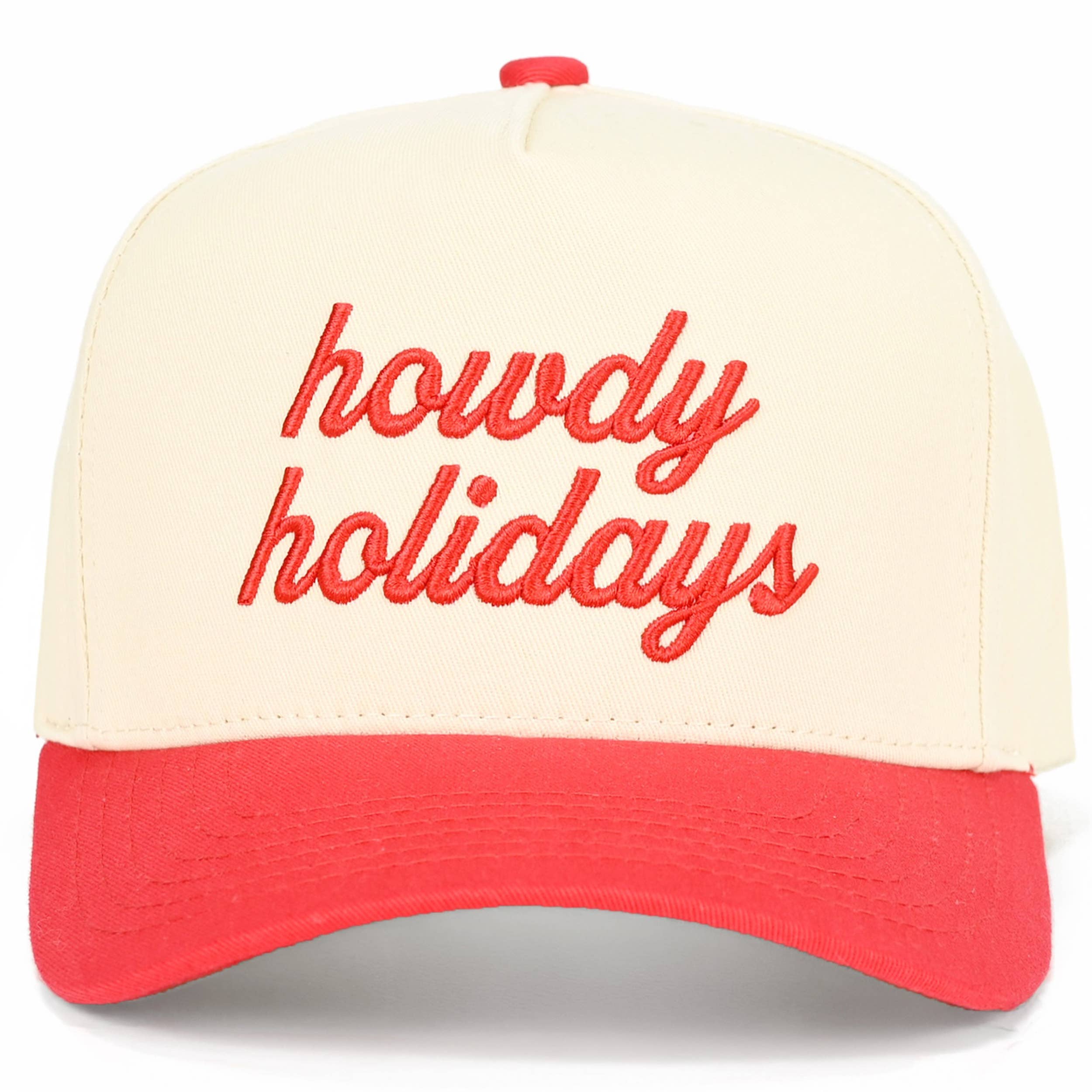 Hana - Wholesale Trucker Hat - Women's - C.C HOWDY HOLIDAYS Letter Embroidered Trucker Cap11