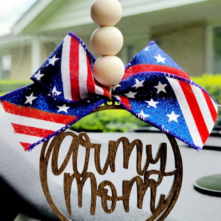 BD Lasers INC. - Wholesale Car Decorative Charm - Women's - Military Themed Mom Car Charms- Fourth of July Memorial Day