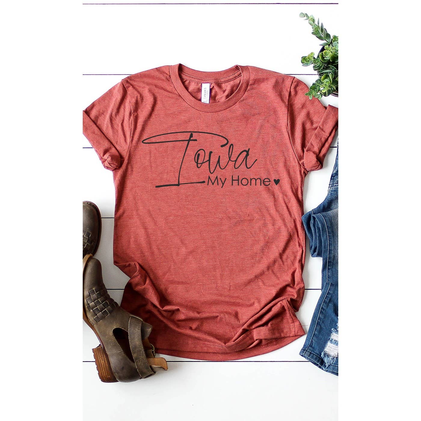 Kissed Apparel - Wholesale Screen Printed T-Shirt - Women's - Iowa my home graphic tee1