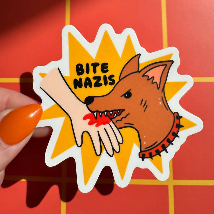 Bite Nazis Sticker for wholesale by Sleepy Mountain
