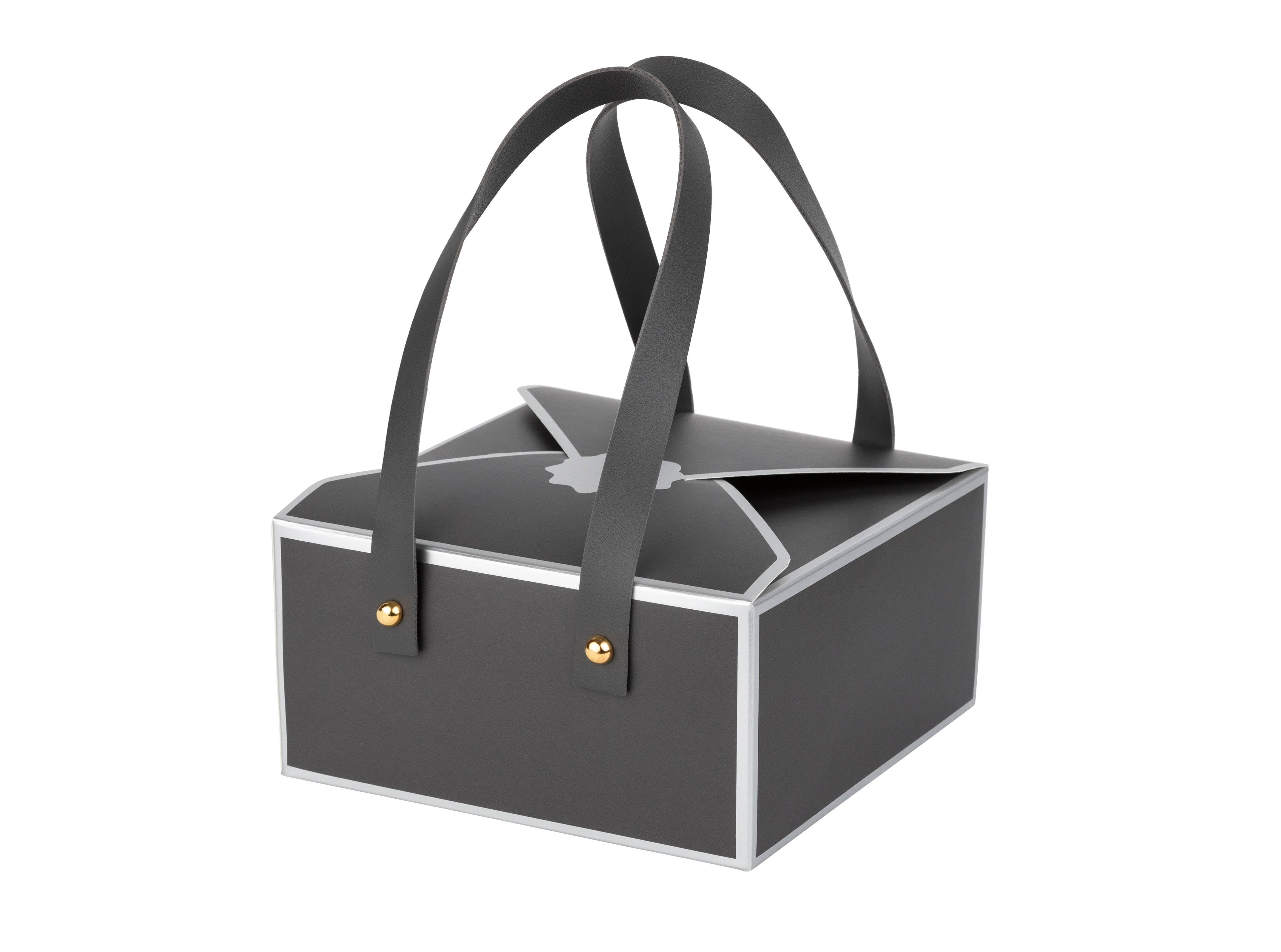 Hammont - Wholesale Gift Box - Elegant Gift Box with Faux Leather Handle (4 Pack)8