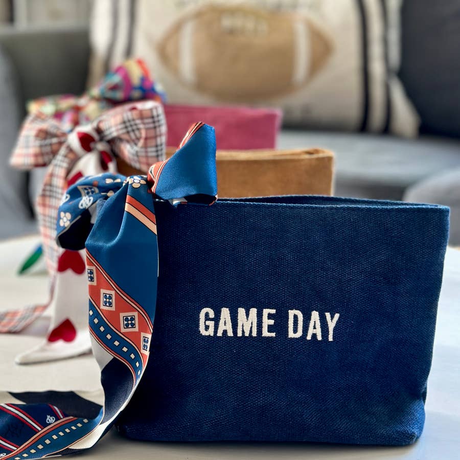 Royal Blue GAME DAY Chenille-Patch Stadium-Approved Clear Purse