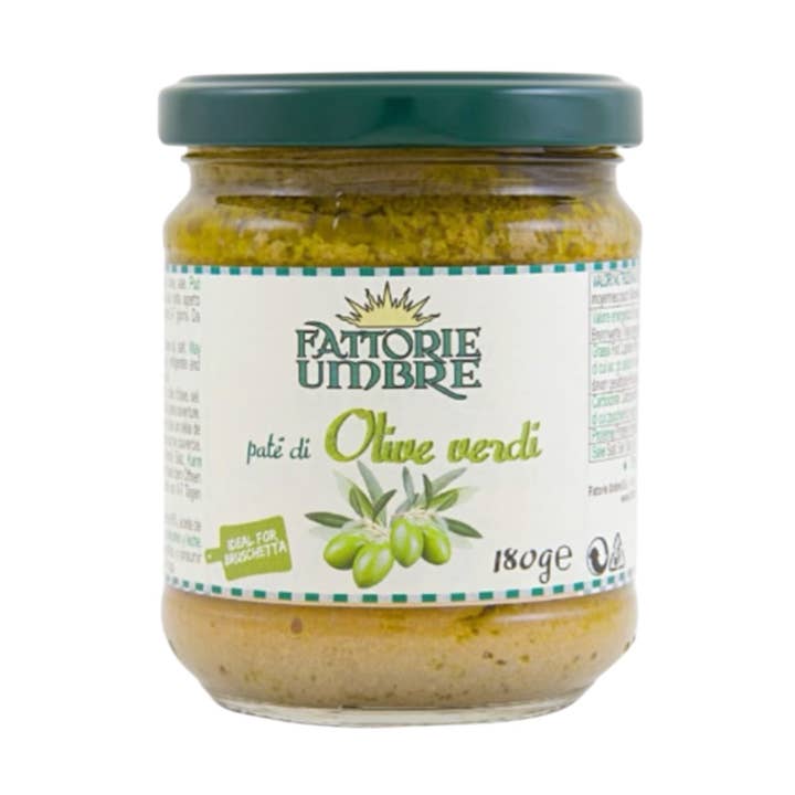 Pâté d'Olives Vertes Fattorie Umbre
Bocal en verre 180g pour la vente par Made in eatalia