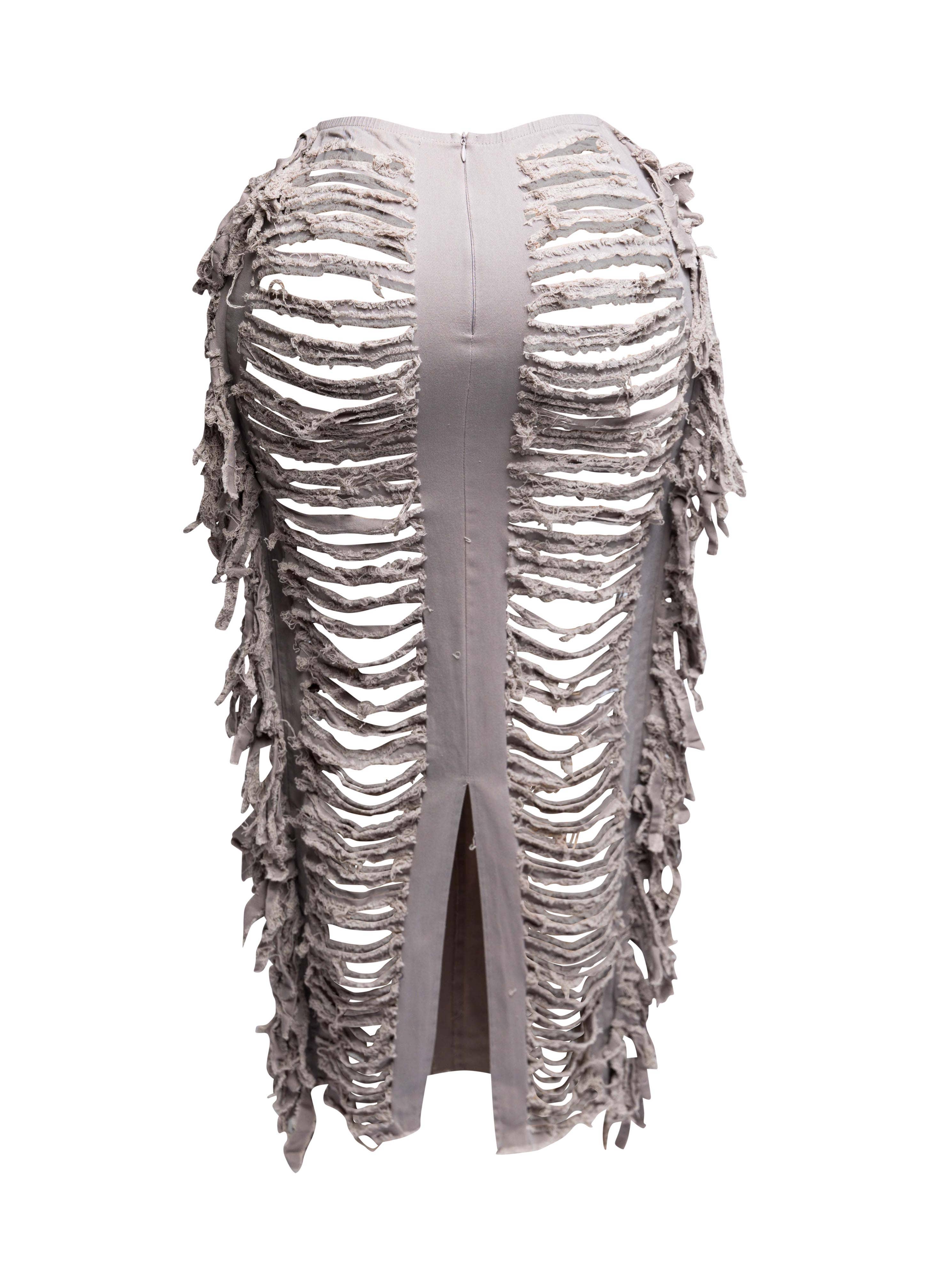 K Too - Wholesale Skirt - Women's - Distressed fringe maxi skirt6