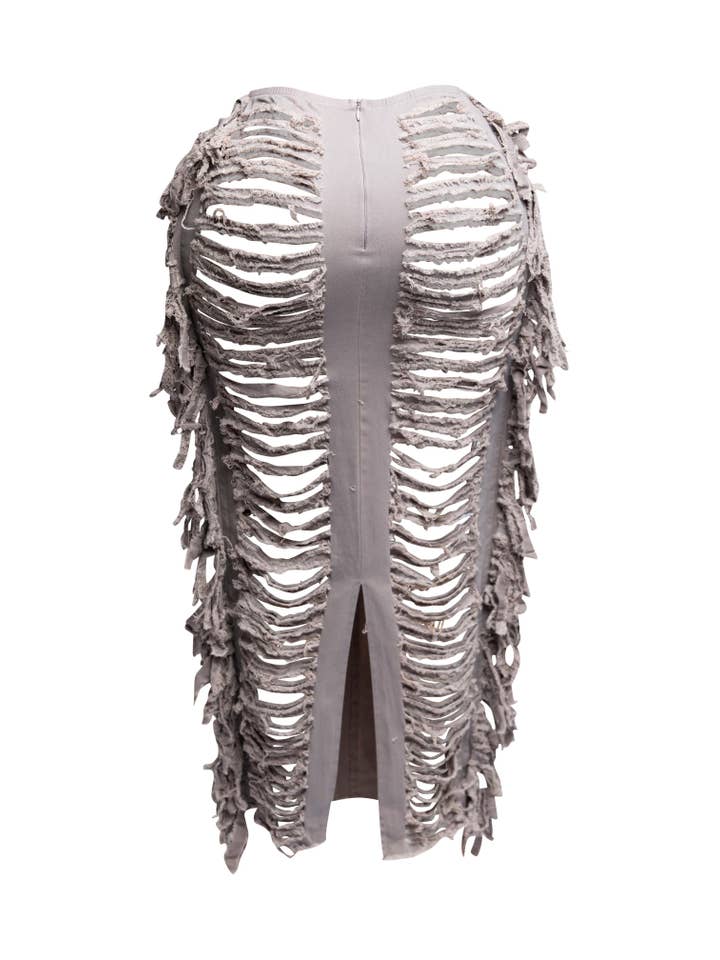 K Too - Wholesale Skirt - Women's - Distressed fringe maxi skirt6