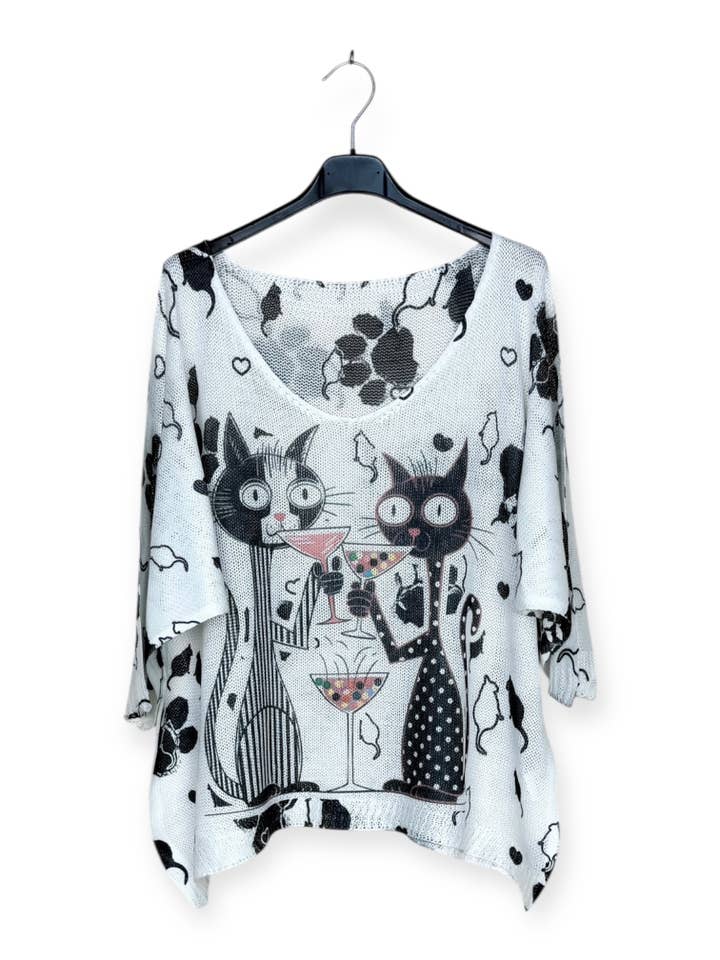 CX 2001-33 - Printet striktrøje for engroshandel hos Lucky Nana