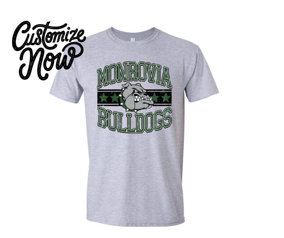 222 PARKSIDE - Wholesale Screen Printed T-Shirt - Unisex - Custom Team Spirit Mascot Tee — Gildan Sports Grey